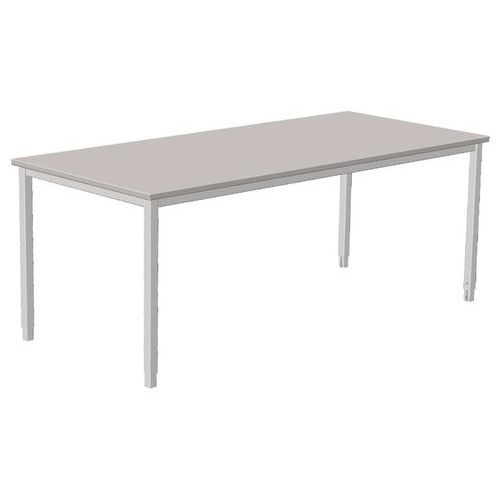 Secretária reta Combi-Classic – Cinzenta – Base ajustável