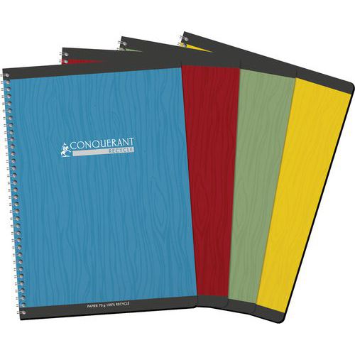 Caderno com encadernação integral Q5/5 reciclado 180 p. – Conquérant