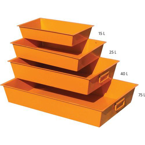Caixa de retenção em aço lacado – 15 a 75 L - Manutan Expert