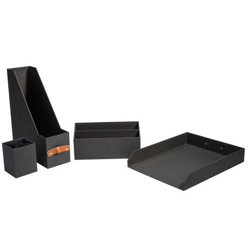 Conjunto de acessórios de escritório Reborn 4 peças em preto – Sign Conjunto de acessórios de escritório Reborn 4 peças em preto – Sign