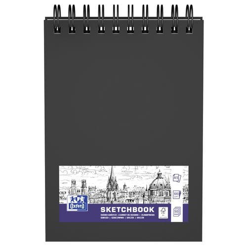 Sketchbook Oxford Art integral 100 p 100 g preto – Oxford