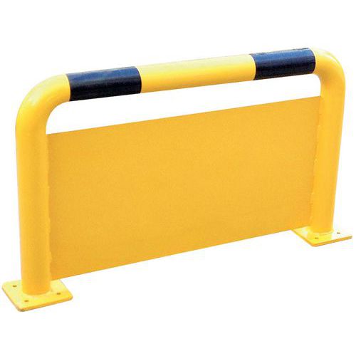 Barreira de proteção com placa antiencastramento - Preto/Amarelo