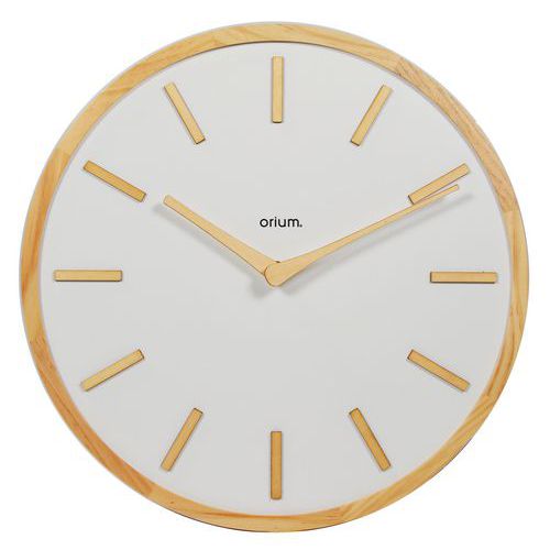 Relógio 30 cm Elegance madeira – branco – Orium