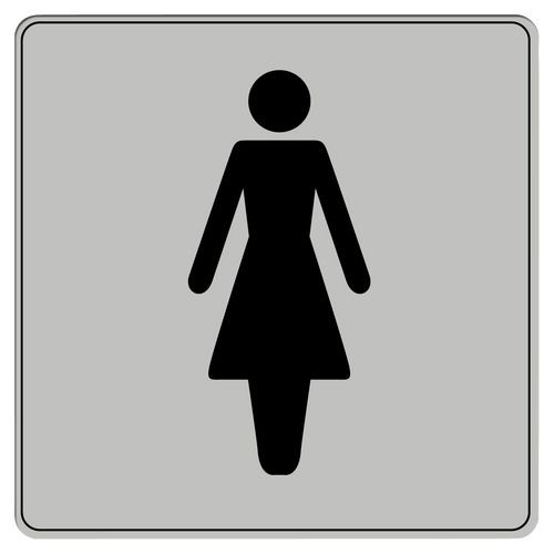 Pictograma em poliestireno ISO 7001 – Sanitários para senhoras