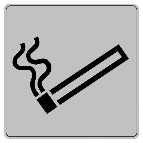 Pictograma em poliestireno ISO 7001 – Zona de fumadores