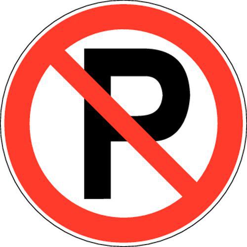Painel de proibição – Estacionamento proibido – Autocolante