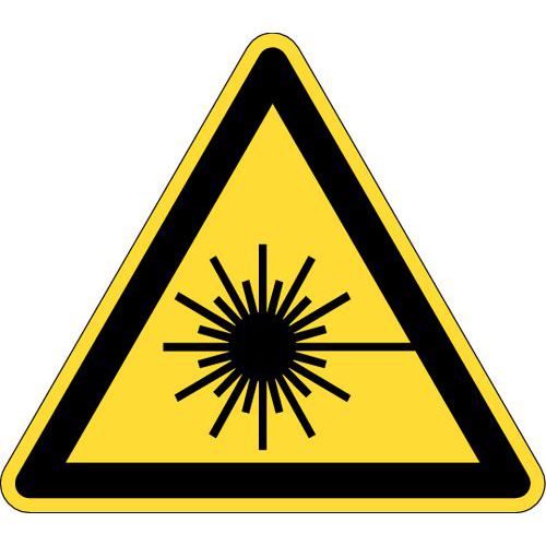 Painel de perigo - Perigo radiação laser - Rígido