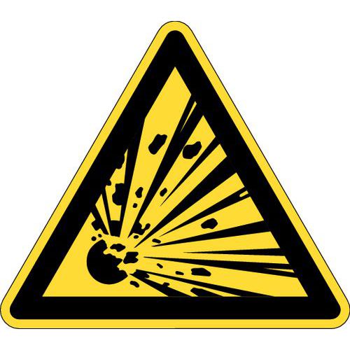 Painel de perigo - Perigo materiais explosivos - Rígido
