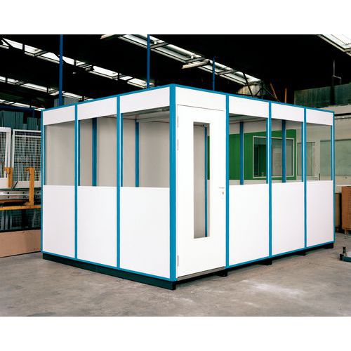 Cabina de parede simples em melamina - Em kit - Porta rebatível
