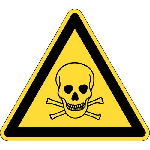 Painel de perigo - Perigo materiais tóxicos - Rígido