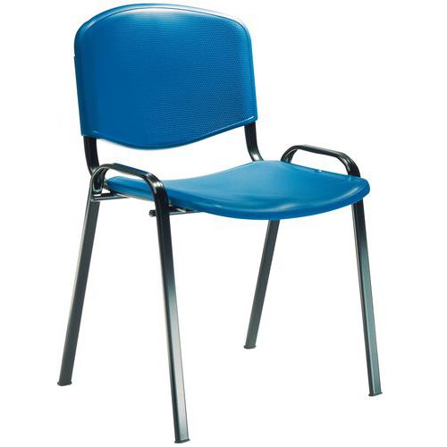 Cadeira de 4 pés em polipropileno – Estrutura preta – Sokoa