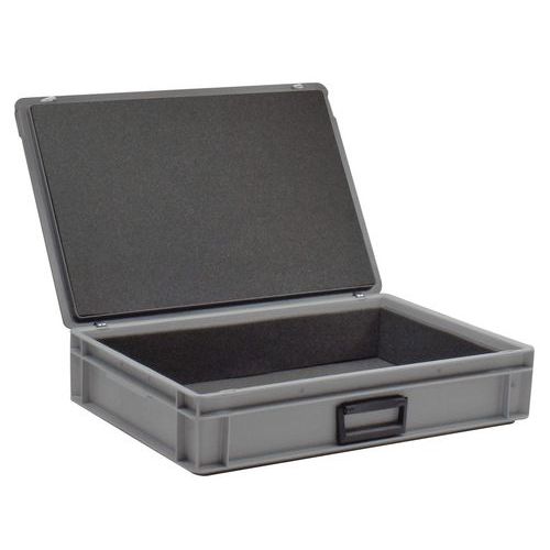 Caixa-maleta Rako com tampa - Interior em espuma - Comprimento de 300 mm