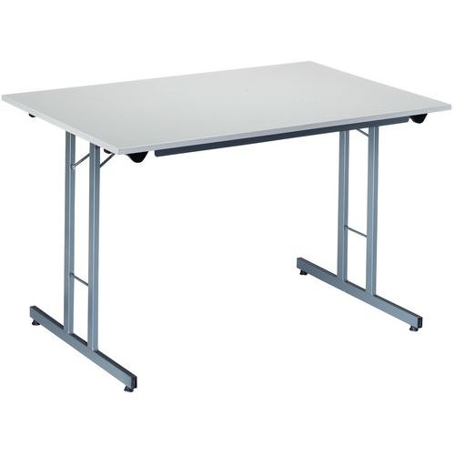 Mesa dobrável retangular – pés laterais – comprimento 120 cm