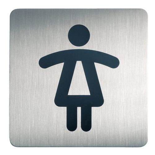Pictograma quadrado para sanitários – Senhoras