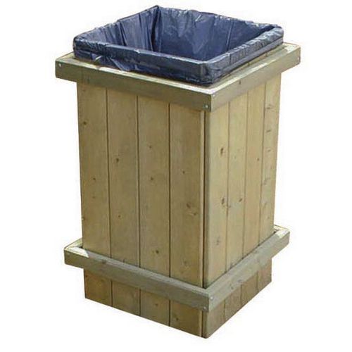 Caixote de lixo em madeira para exterior – 100 L