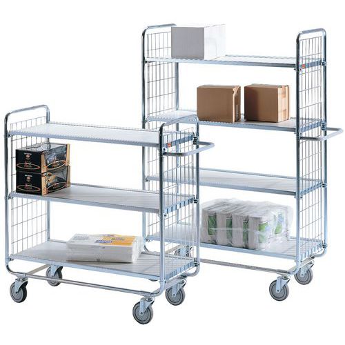Móvel de apoio com plataformas em madeira com acabamento plástico – 3 plataformas – Capacidade de carga: 200 k Móvel de apoio com plataformas em madeira com acabamento plástico – 3 plataformas – Capacidade de carga: 200 k