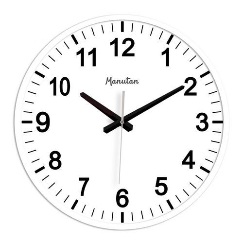 Relógio de parede analógico quartzo Ø 33 cm - Manutan Expert