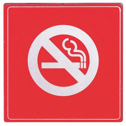 Pictograma em plexiglas quadrado – proibido fumar