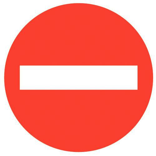 Painel de proibição – Sentido proibido – adesivo
