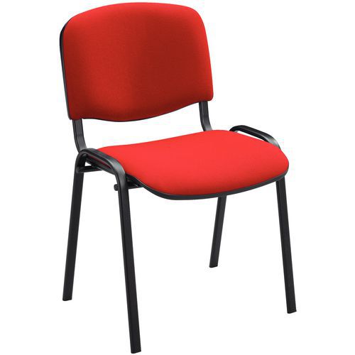 Cadeira para visitas Fancy - Preto e tecido - Manutan Expert
