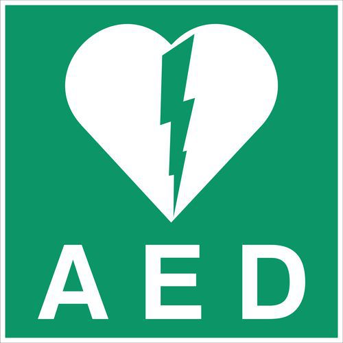 Painel de evacuação de emergência – AED – Autocolante