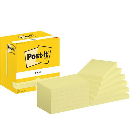 Notas Post-it® de 76x127mm 12 blocos amarelo – Post-it®