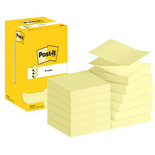 Z-Notes Post-it® de 76x76mm 12 blocos amarelo – Post-it®