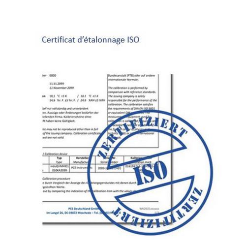Certificado de calibragem ISO