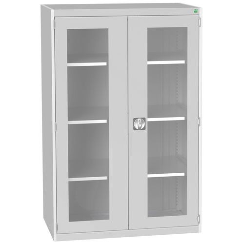 Armário com portas transparentes Cubio 1050x650x2000 mm – Bott