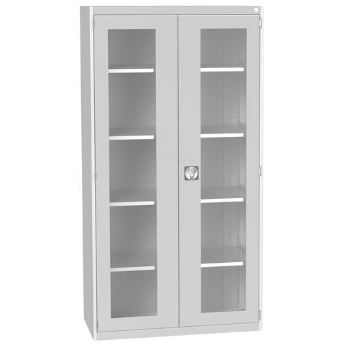 Armário com portas transparentes Cubio 1050x525x2000 mm – Bott