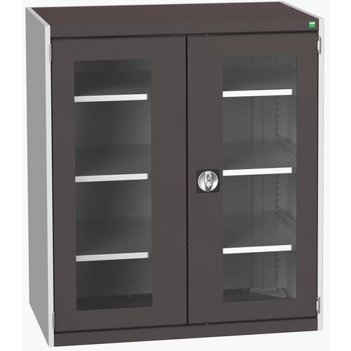 Armário com portas transparentes Cubio 1050x650x1200 mm – Bott