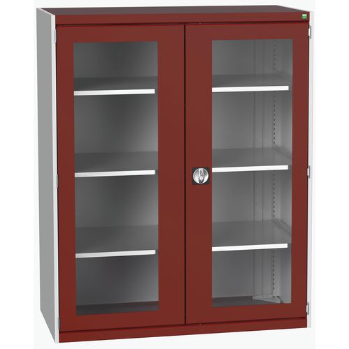Armário com portas transparentes Cubio 1300x650x1600 mm – Bott