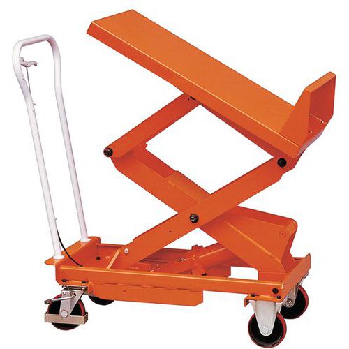 Mesa elevatória manual inclinável – capacidade de 400 a 800 kg