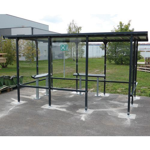 Abrigo para fumadores Beaufortain – 4,05x2,44 m – com retorno
