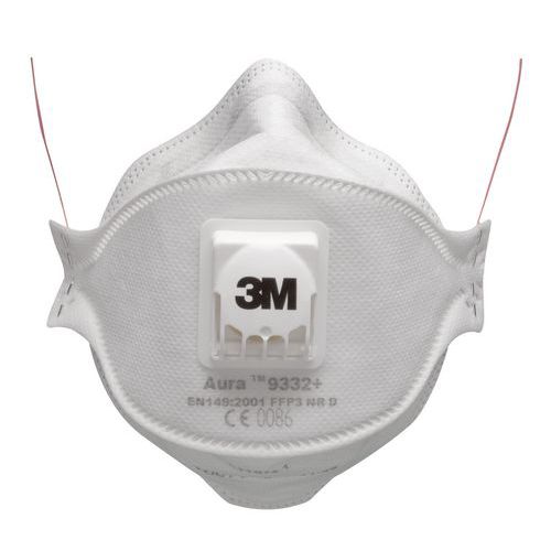 Semimáscara respiratória dobrável de uso único Aura 9300+ - FFP3