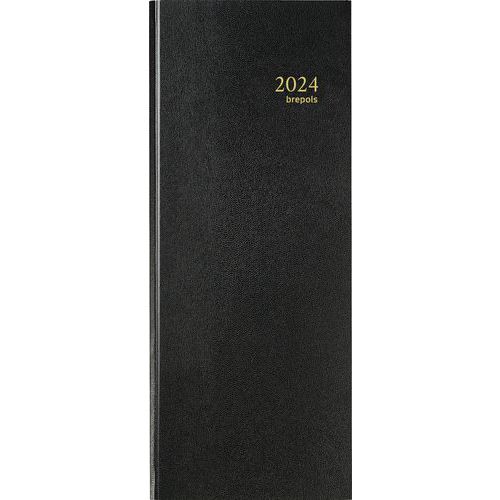 Agenda Saturnus preta 1 dia/2 páginas – formato grande – ano 2024