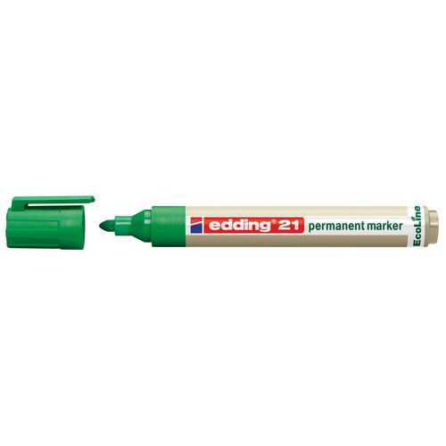 Marcador permanente Ecoline 21 – Ponta de ogiva – Edding Marcador permanente Ecoline 21 – Ponta de ogiva – Edding
