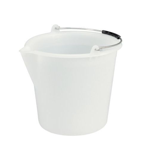 Balde com bico de descarga – branco – 12 a 18 L Balde com bico de descarga – branco – 12 a 18 L