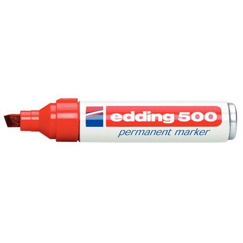 Marcador permanente Edding 500 – Ponta biselada