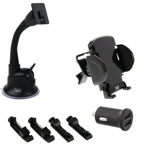 Kit para automóvel carregador-isqueiro e suporte multissuperfície – TNB