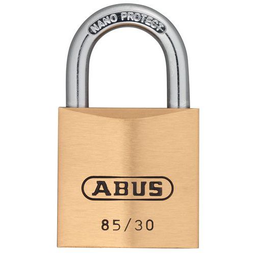 Cadeado de segurança Abus da série 85 para chave-mestra – variado – 2 chaves – 30 mm