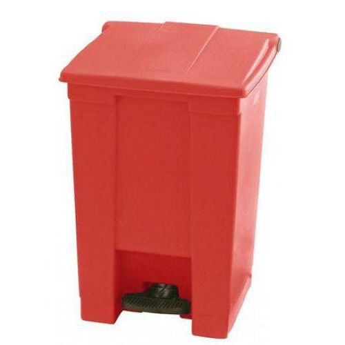 Caixote de lixo com pedal Step-On – vermelho – 45 L – Rubbermaid