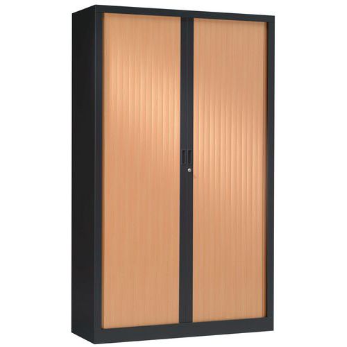 Armário com portas de persiana alto de 198 cm – Vinco