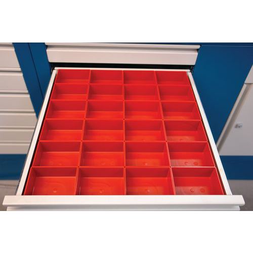 Kit de compartimentos para gaveta – plástico – 12 caixas