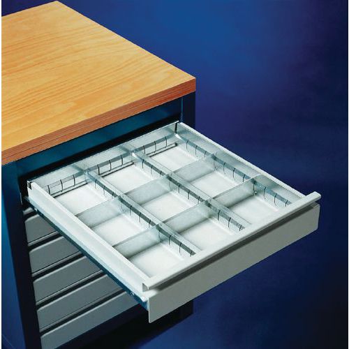 Kit de compartimentos para gaveta – aço – 9 compartimentos