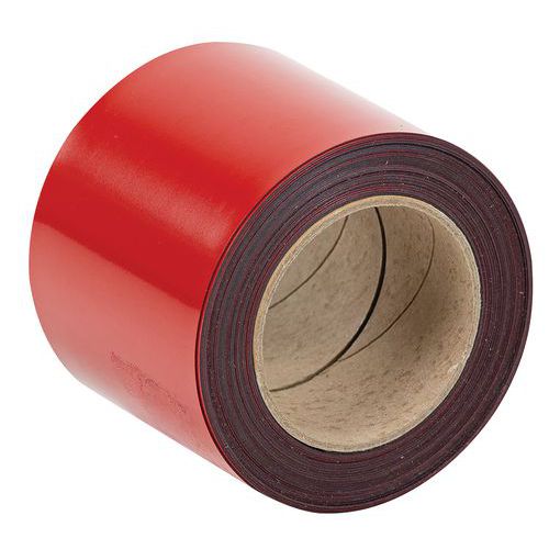 Fita magnética apagável para marcação – 10 m – Vermelha - Manutan Expert