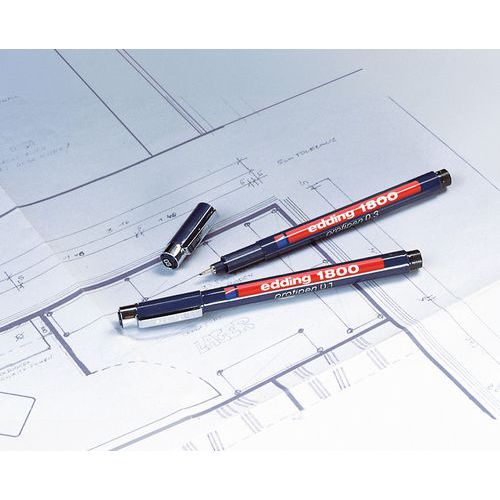 Caneta de feltro com tampa Edding 1800