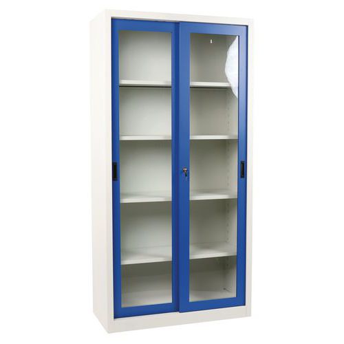 Armário alto monobloco com vitrina – 1000 mm de largura - Manutan Expert