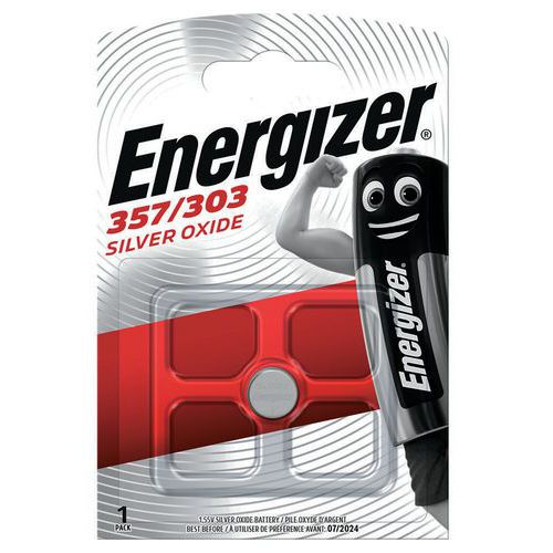 Pilha de botão de óxido de prata 357-303 – Energizer