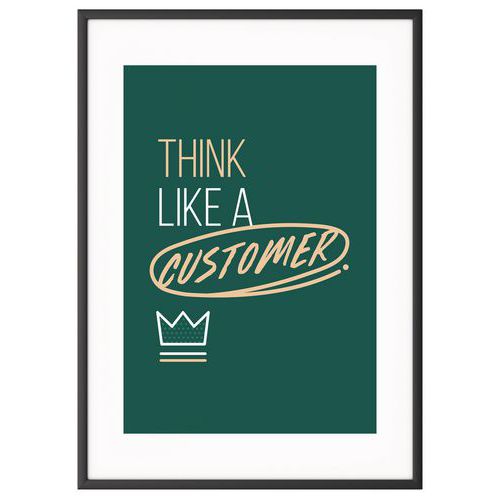 Quadro de Team Building – Think like a customer – Paperflow